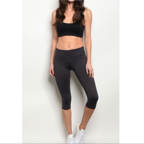 Swanky Coconut Pants - 🔥NEW! SMALL LEFT - Charcoal Capri Yoga Pants